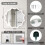 Costway LED Bathroom Mirror 3-Colour Dimmable Vanity Mirror W/ Smart Touch 8
