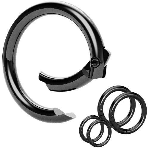 KeySmart KeySmart Modern Carabiner Clip Hook Black (4 pack)