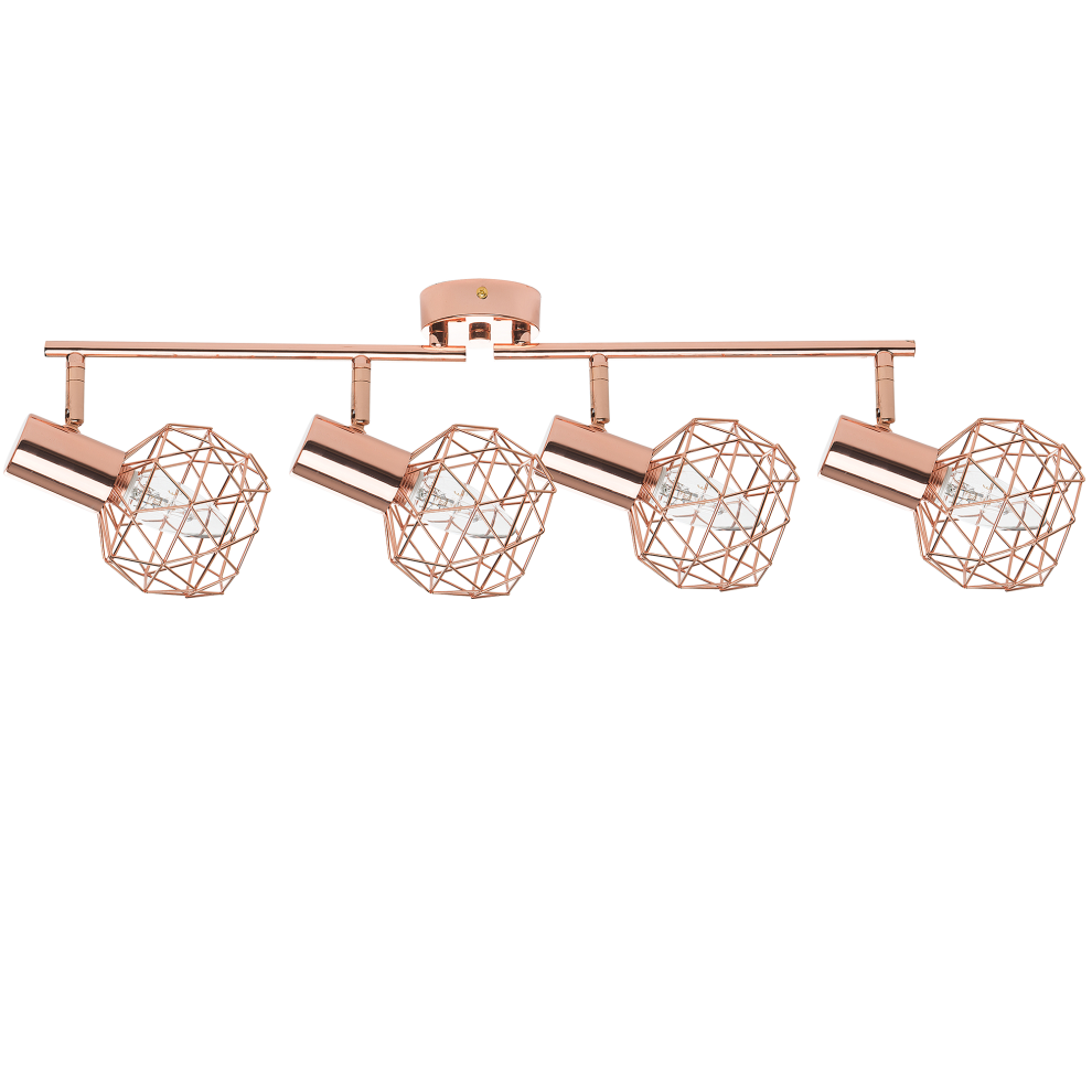 4 Light Spotlight CHENAB Adjustable Metal Copper