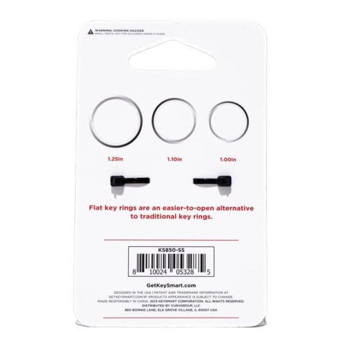 KeySmart KeySmart Flat Polished Key Rings (3 Pack) Assorted Sizes 1