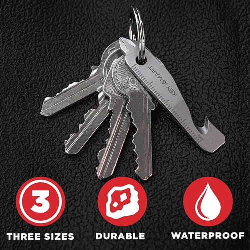 KeySmart KeySmart Flat Polished Key Rings (3 Pack) Assorted Sizes 2