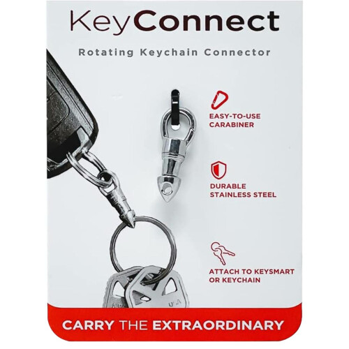 KeySmart KeySmart KeyConnect Rotating Keyring Connector Stainless Steel