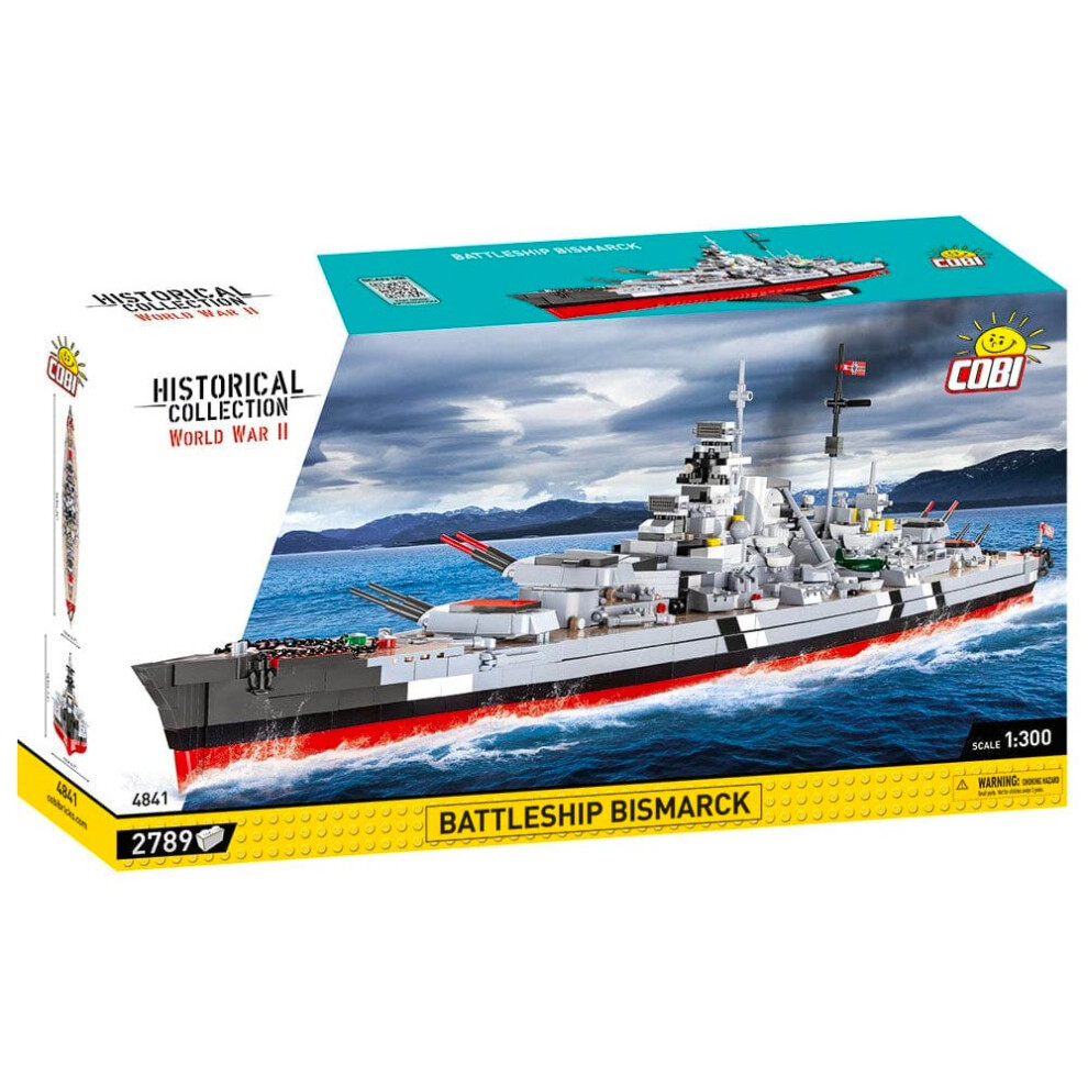 COBI 4841 WWII Battleship Bismarck 1:300 Ship 2789pcs