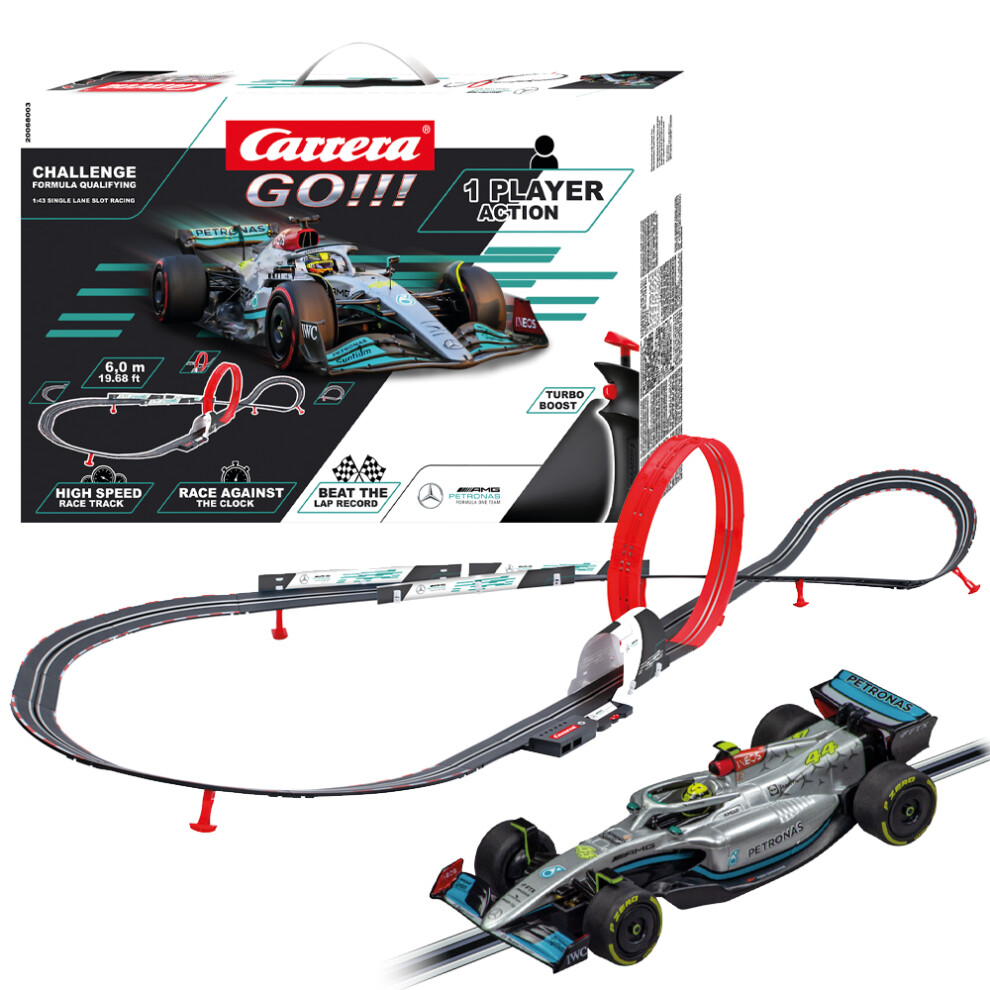 Carrera GO!!! Formula Qualifying Challenge Single-Lane 6m 1:43 Set F1 Hamilton