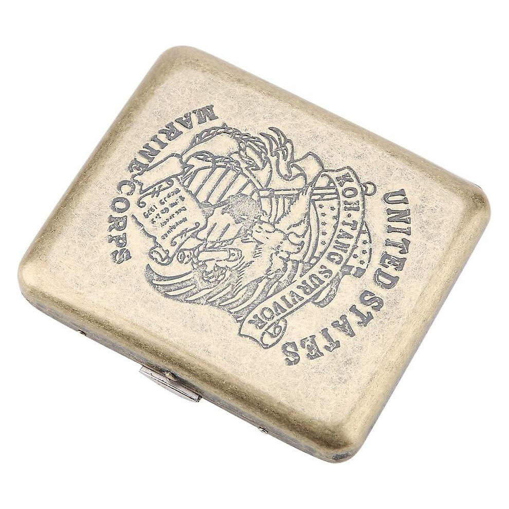 (05) Metal Cigarette Case King Size, Retro Cigarette Case 100Mm For Men Women Vintage Cigarette Box Holder Holds 20 Cigarettes Bronze