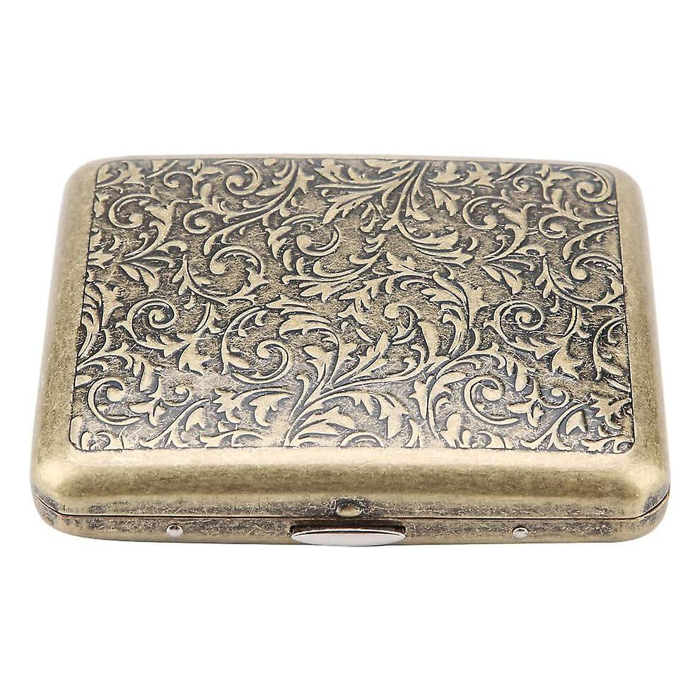 (06) Metal Cigarette Case King Size, Retro Cigarette Case 100Mm For Men Women Vintage Cigarette Box Holder Holds 20 Cigarettes Bronze