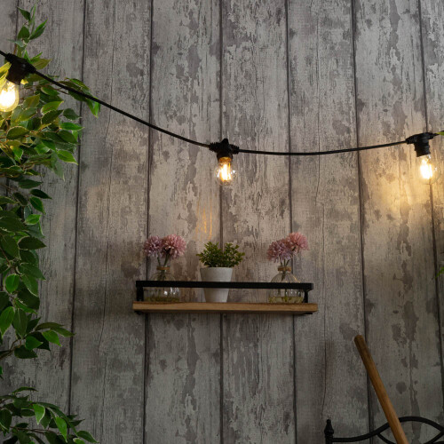 Arnold Festoon String Lights Outdoor 20 Light Garden Fitting - Black 1