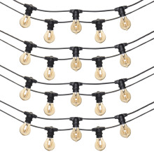 Arnold Festoon String Lights Outdoor 20 Light Garden Fitting - Black