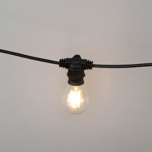 Arnold Festoon String Lights Outdoor 20 Light Garden Fitting - Black 2