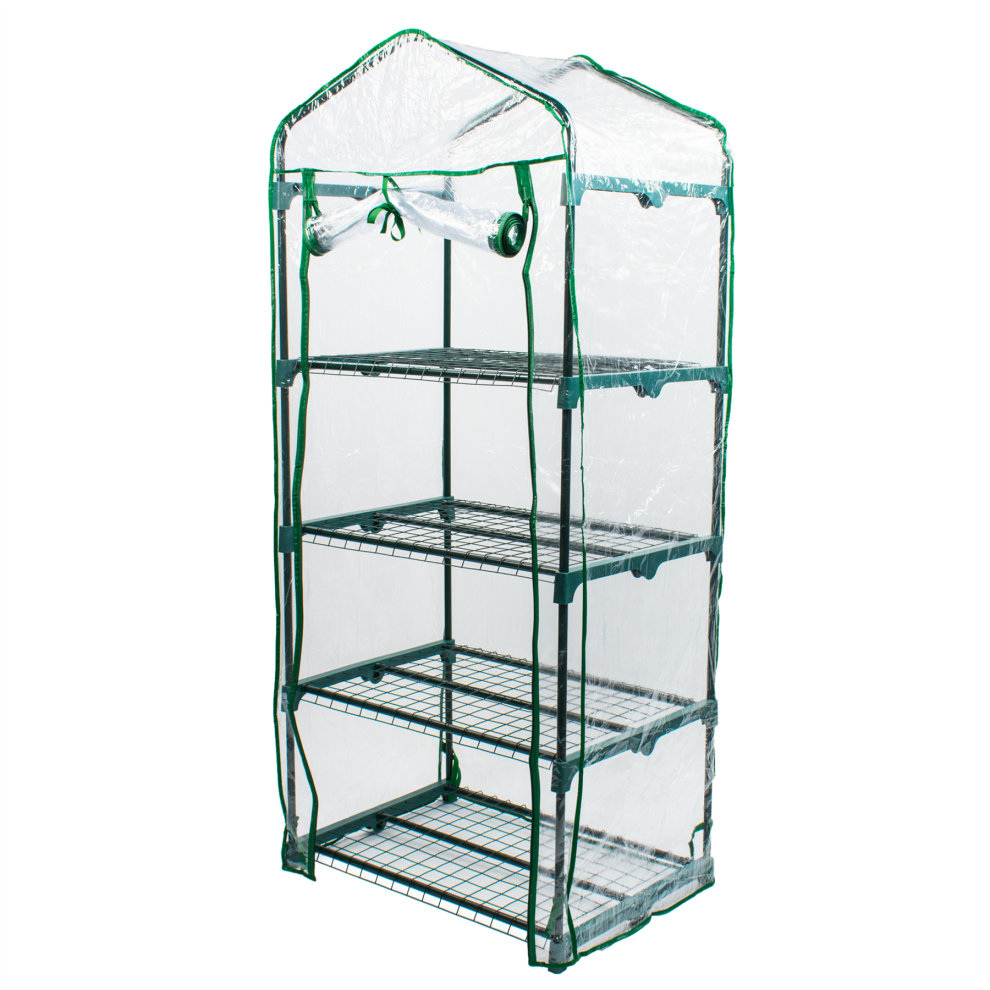 KCT 4 Tier Mini Garden Greenhouse with Shelves and Waterproof Cover