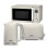 GEEPAS (Cream) Geepas Kettle, 2Slice Bread Toaster & MicrowaveSet 1