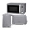 GEEPAS (Grey) Geepas Kettle, 2Slice Bread Toaster & MicrowaveSet 1