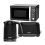 GEEPAS (Black) Geepas Kettle, 2Slice Bread Toaster & MicrowaveSet 1