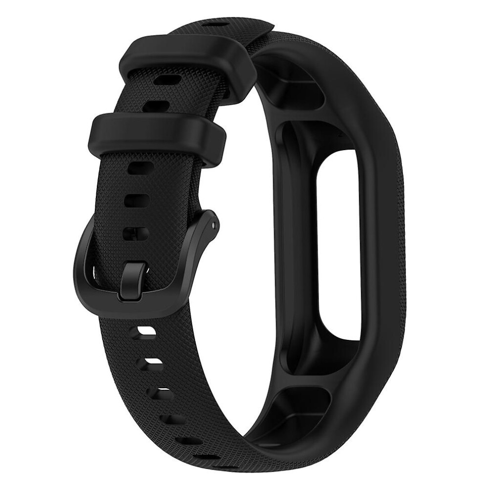 (Black) For Garmin Vivosmart 5 Smart Watch Wrist Strap Wristband Strap Watch Band Belt Black 5356379452625