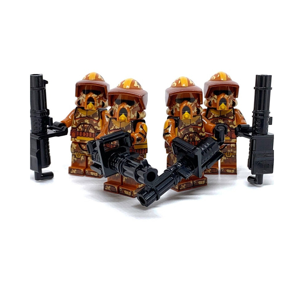 (4x ARF Troopers) ARF Trooper Minifigures Clone Star Wars Custom Commander ARF Scout Trooper Squad