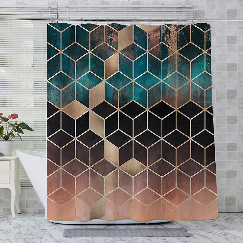 (Orange, 180x200cm) Modern Bathroom Waterproof Shower Curtain Colors Sizes Available
