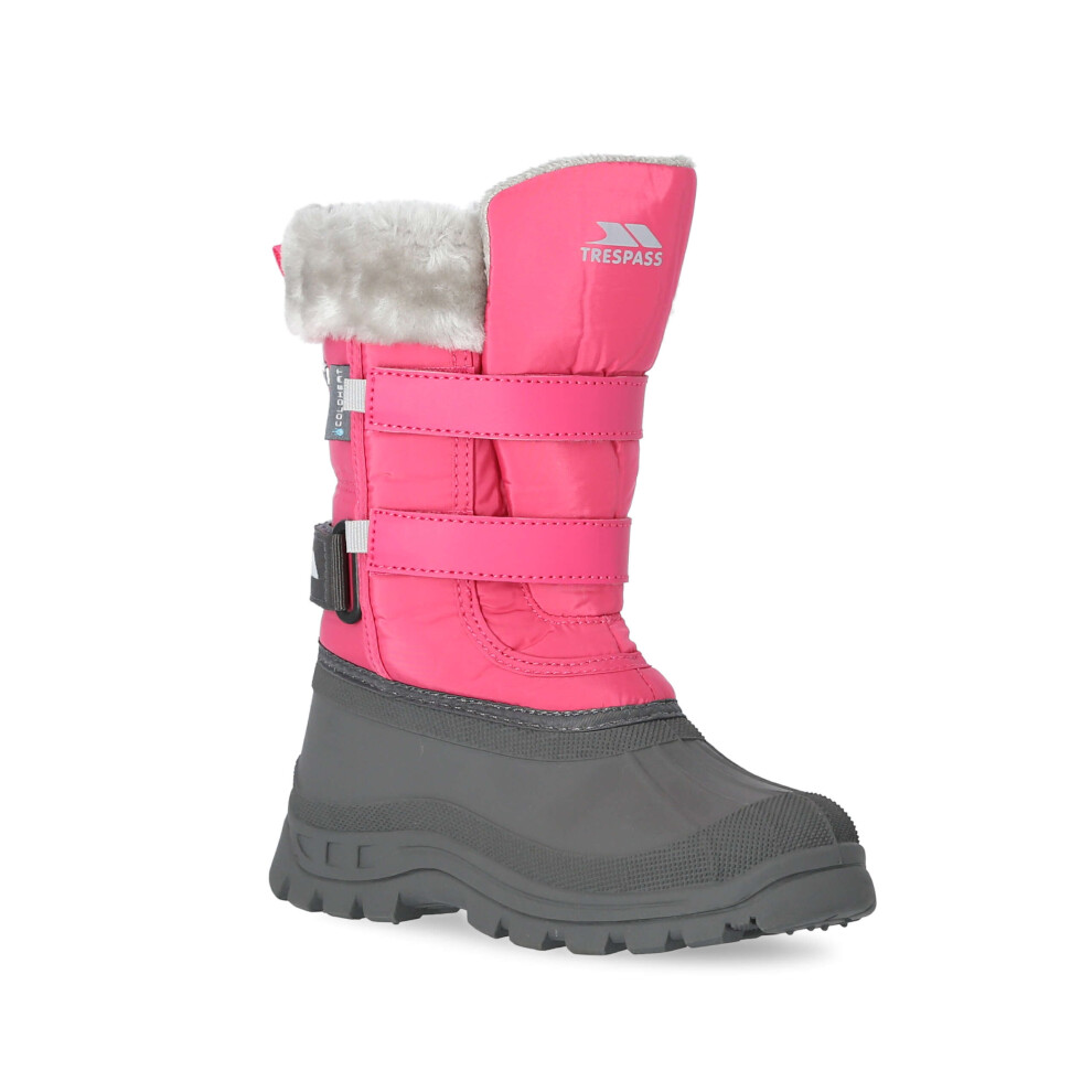 (10, Pink Lady) Trespass Girls Snow Boots Waterproof Stroma II