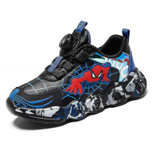 (35) Kids Spiderman Led Light-up Shoes Baby Boys Girls Breathable Fashion Flashing Sports Shoes Sports Running Shoes Toddler Toddler Shoes