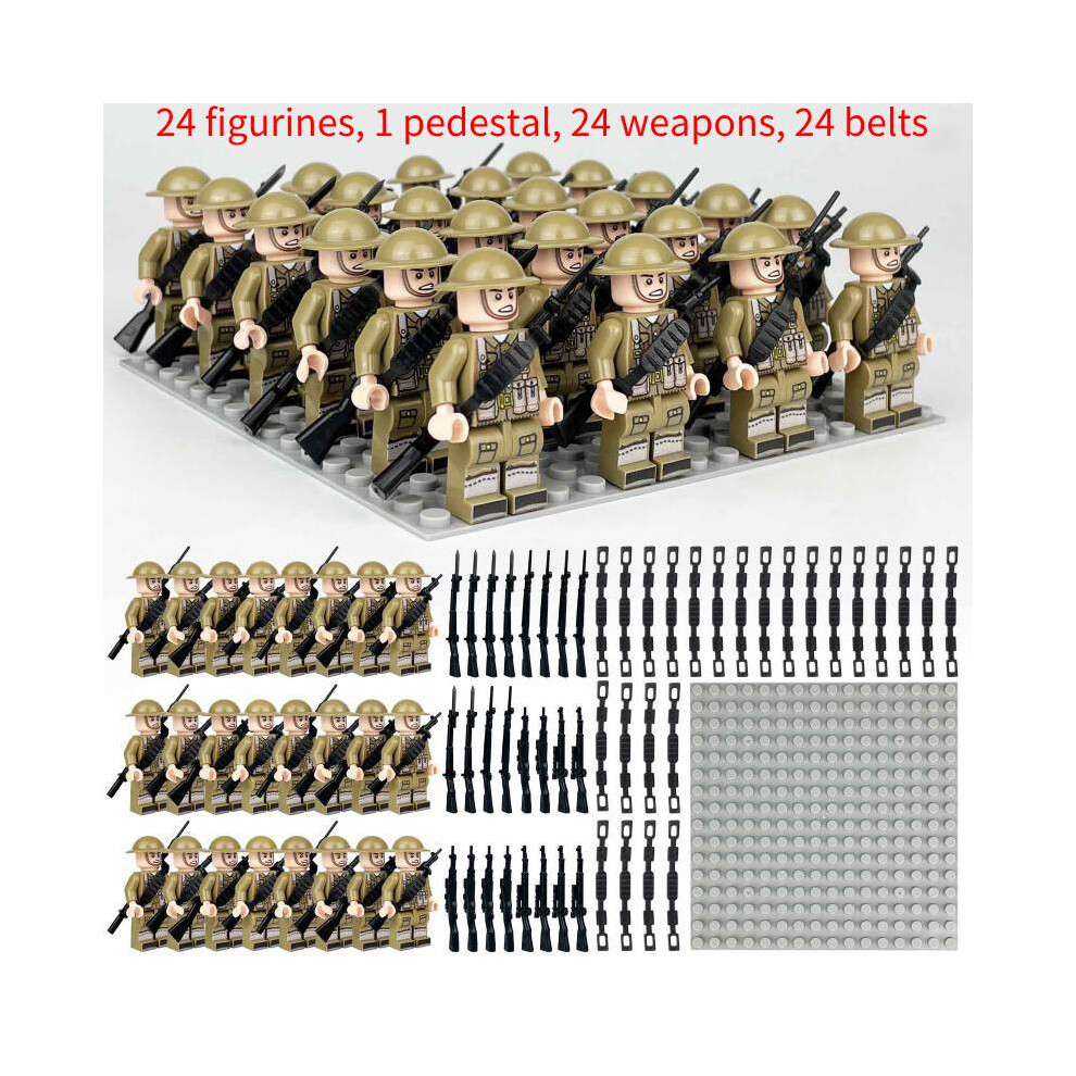 Veishet (Green) Army Square Building Block Toy Set Classic And Exquisite Particle Square Doll