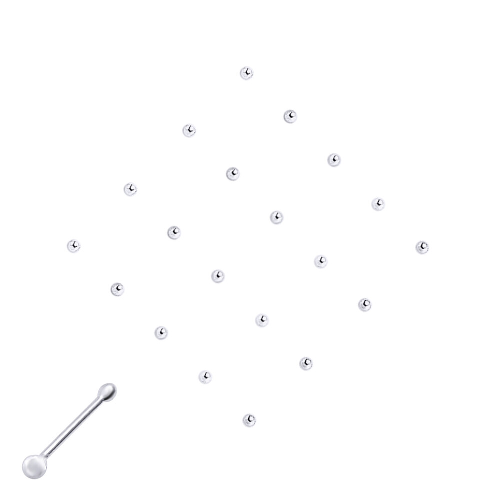 Jewelco London Ladies Sterling Silver Nose Studs - Pack of 20 1.5mm - NP9
