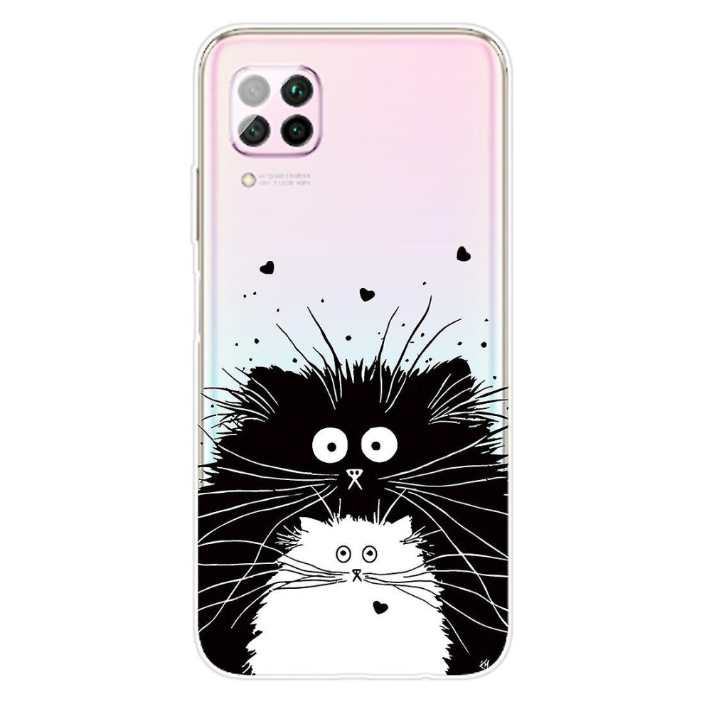 (Black White) For Huawei P40 Lite Tpu White,Black