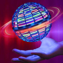 (Red and Remote control) Pro Flying Ball Space Orb Magic Mini Drone Ufo Boomerang Boy Kids Toy Child Gift Xxw