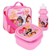 Disney Princess Magical Lunch Bag Insulated 3 Piece Set Girls Pink