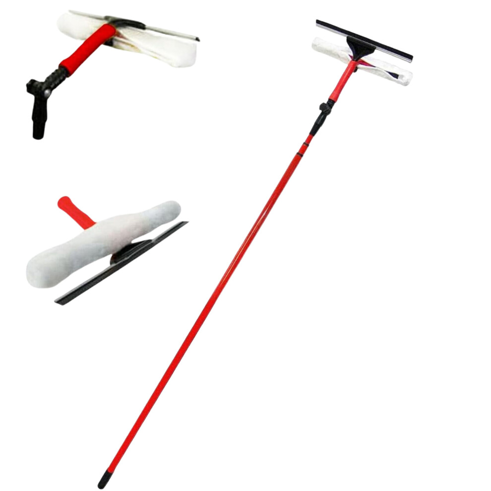 3.5M Telescopic Extending Window Cleaning Kit, Glass Cleaner, Window Squeegee