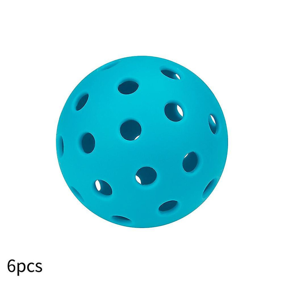 (Light Blue) 6 Pack Pickleball Balls High Elasticity 40 Holes Outdoor Pickleballs High Visibility Toys Gifts-image-OPC-PDXNHNX-NEW