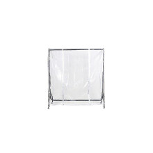 (L) Clear Waterproof Dustproof Zip Clothes Rail Cover Clothing Rack Cover Protector