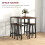Homcom HOMCOM 6-Piece Industrial Bar Table Set, 2 Kitchen Tables with 4 Stools, Brown 4