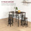 Homcom HOMCOM 6-Piece Industrial Bar Table Set, 2 Kitchen Tables with 4 Stools, Brown 3