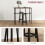 Homcom HOMCOM 6-Piece Industrial Bar Table Set, 2 Kitchen Tables with 4 Stools, Brown 6