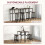 Homcom HOMCOM 6-Piece Industrial Bar Table Set, 2 Kitchen Tables with 4 Stools, Brown 5