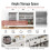 Casart White Buffet Sideboard Hallway Cabinet W/ 3 Drawers & Adjustable Shelf 3