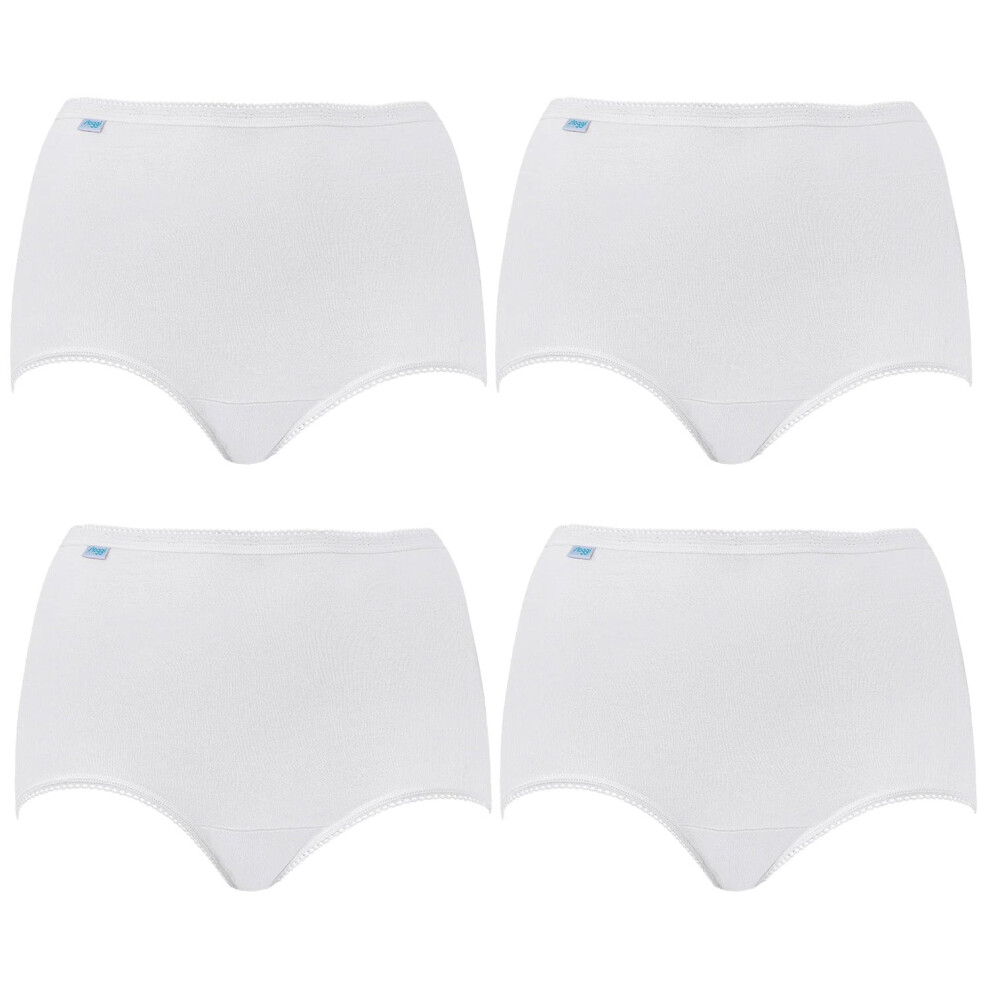 (14) 4x Sloggi Originals Maxi Briefs Womens Ladies Underwear Undies Panties White Bulk 10054778