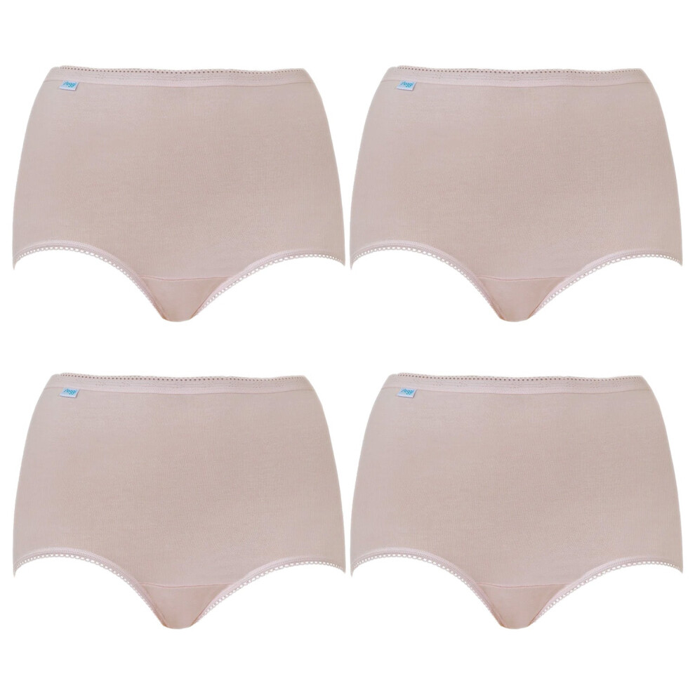 (12) 4x Sloggi Originals Maxi Briefs Womens Ladies Underwear Panties Pink Natural Bulk Undies 10054778