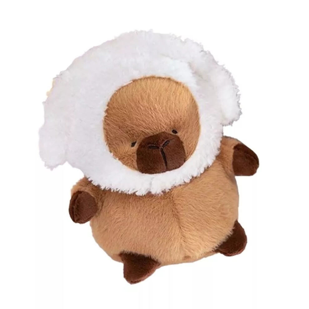 (White, 42cm ) Wear Orange Simulation Capybara Plush Toy Capybara Stuffed Toy  Home Decor-image-OPC-PDXNSG5-NEW