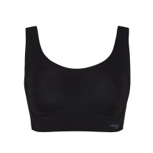 (Black, L) Sloggi Zero Feel Crop Top Invisible Comfort Womens Wire Free Wireless Bra Padded