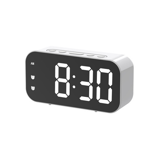 (Black) LED Clock Dual Alarms Temperature Silent Clock 2