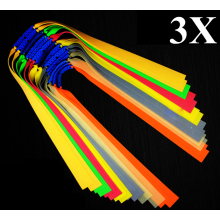 3x Flat Rubber Bands Slingshot Hunting Catapult Replacement Elastic Tapered Band