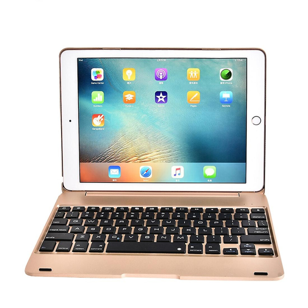 (Gold) For Ipad Pro 9.7 Inch / Ipad Air 2 Horizontal Flip Tablet Case Bluetooth Keyboard Gold 7081537528635