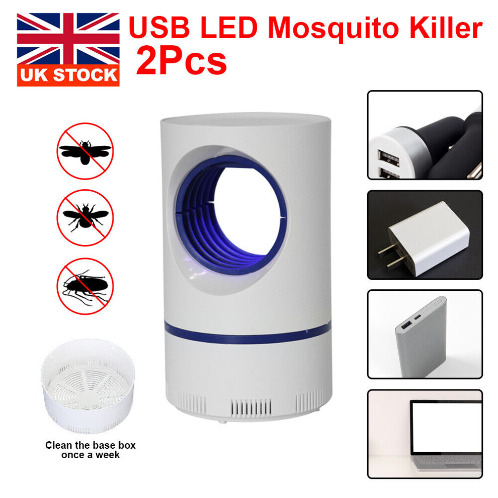 2X Electric UV LED Light Mosquito Killer Insect Fly-Bug Zapper Trap