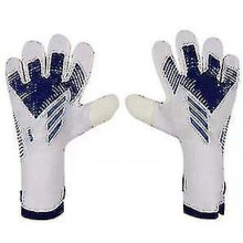 (white, 6) Professional Silicone Rubber Waterproof Non-slip Gloves Latex Adult Children Soccer Goalkeeper Glove