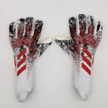(red and white, 10) Professional Silicone Rubber Waterproof Non-slip Gloves Latex Adult Children Soccer Goalkeeper Glove