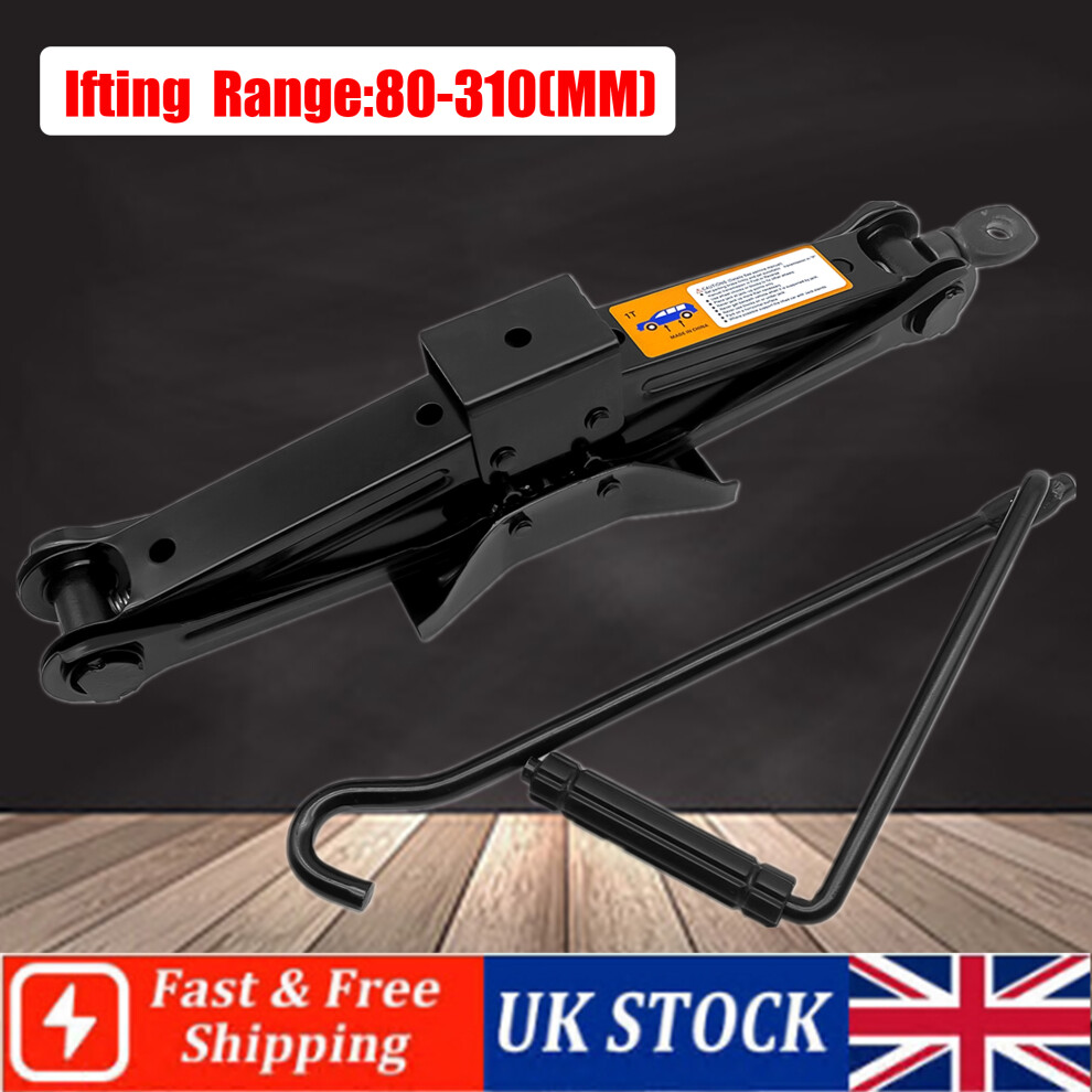Profession 1 Ton Scissor Jack Lift Wind Up Car Garage Emergency Tool-image-OPC-PDXNX5Y-NEW