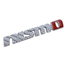 (Carbon Silver Red) 3d Metal Nismo Badge Logo Letters Car Trunk Emblem Decal For Nissan Gtr Juke Sentra Y62 370z 350z Leaf Nismo Sticker Accessories