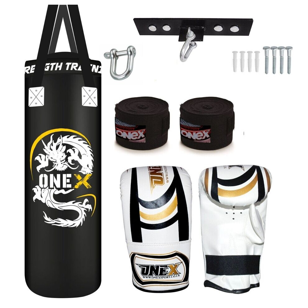 Boxing bag 3ft Punch Bag Set MMA Arts Kickboxing Bag Wall Bracket.