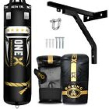 Punch Bag 5ft Heavy Set Training Boxing Gloves Bracket Straps MMA