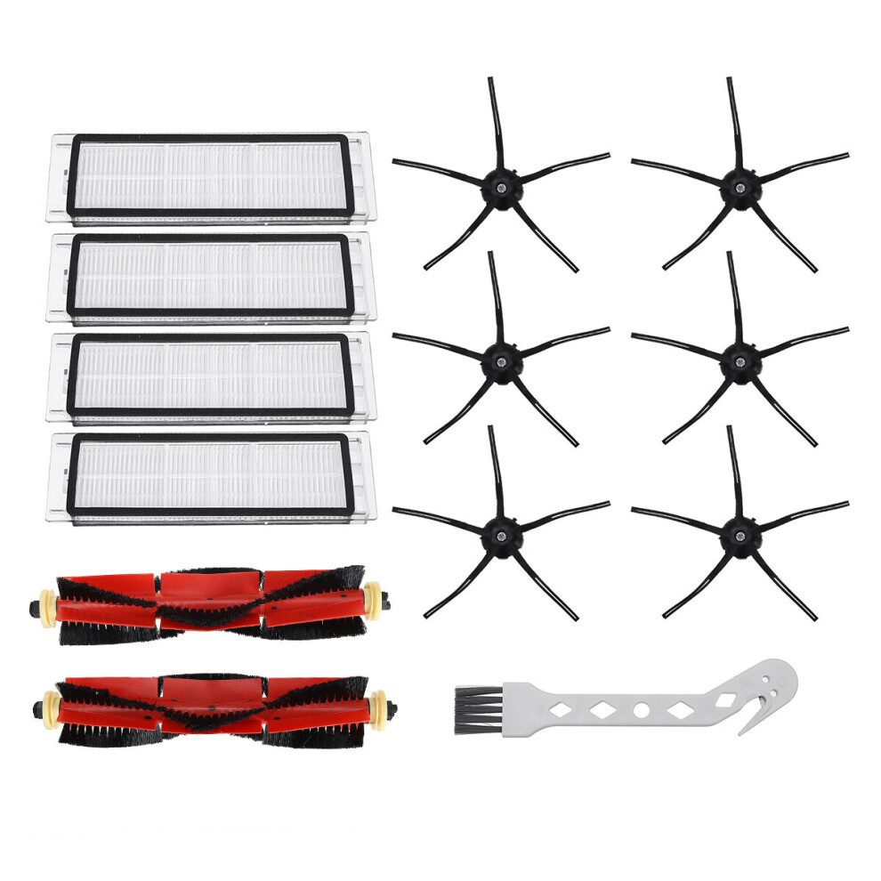 13pcs Replacements for Roborock S4 S5 S6 E4 E20 E25 E35 S50 S65 Xiaomi Mijia Robot Vacuum Cleaner Main Brush*2 Side Brush*6 Fliter*4 Cleaning Brush*1-image-OPC-PDXP7J6-NEW